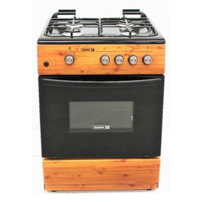 CK6402 NG – 60X60 CM ,WOOD FINISH , 4 GAS BURNERS & GAS OVEN+GRILL